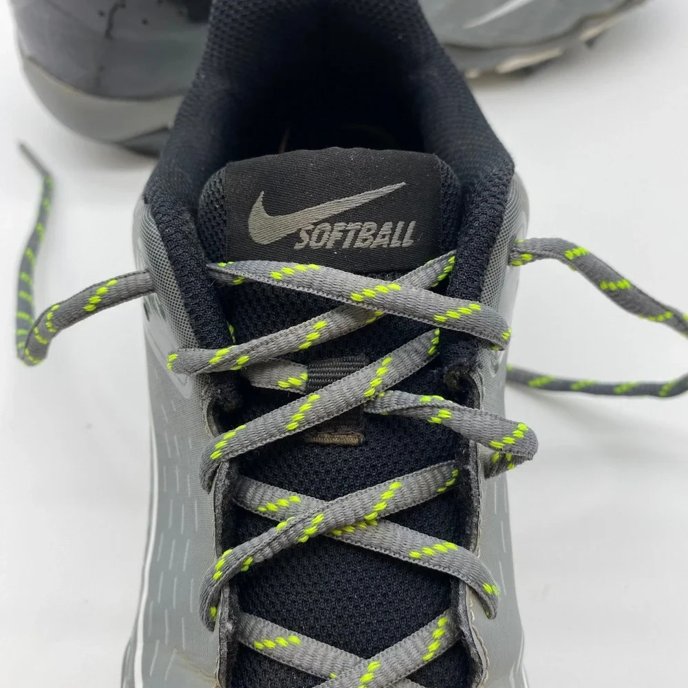 Nike Hyperdiamond 4 Keystone Kids 5Y Grey Black Baseball Softball Cleats CZ5919
